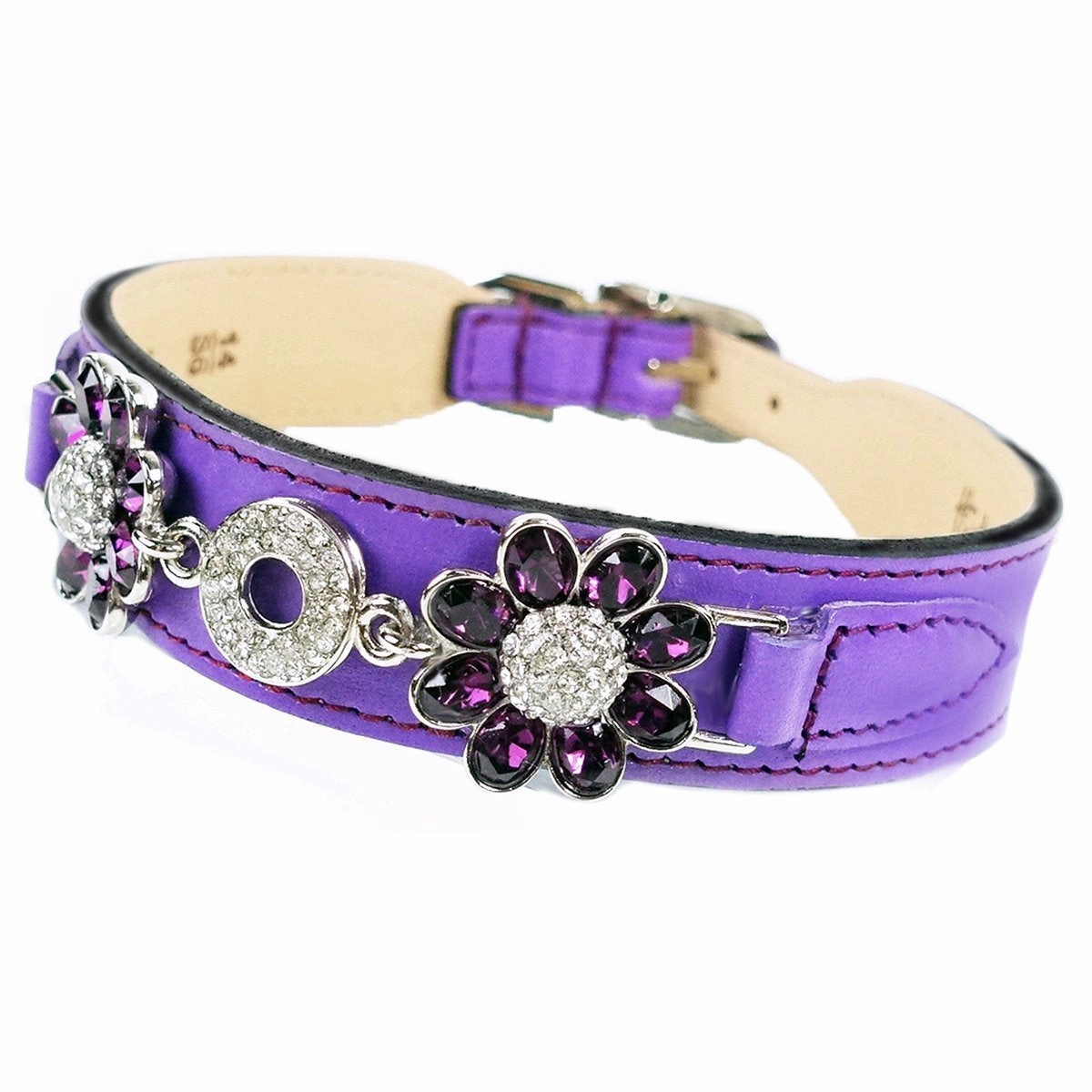 Daisy Collection Dog Collar Grape/Amethyst