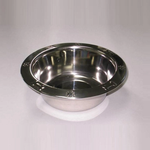 Dexpex Embossed Broad Rim Feed Bowl - Paws/Bones 1.80L