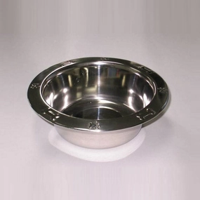 Dexpex Embossed Broad Rim Feed Bowl - Paws/Bones 1.80L