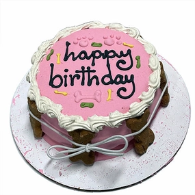 Dog Birthday Cake Pink