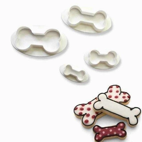 Dog Bone Cookie Cutters 4 piece set