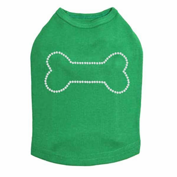 Dog Bone Rhinestone Dog Tank