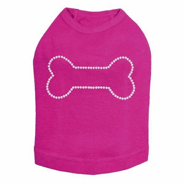 Dog Bone Rhinestone Dog Tank