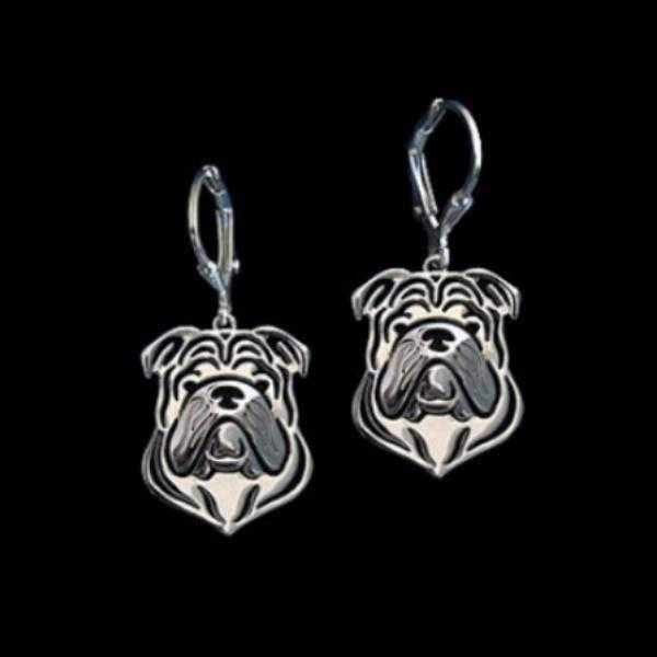 Dog Earrings - Bulldog