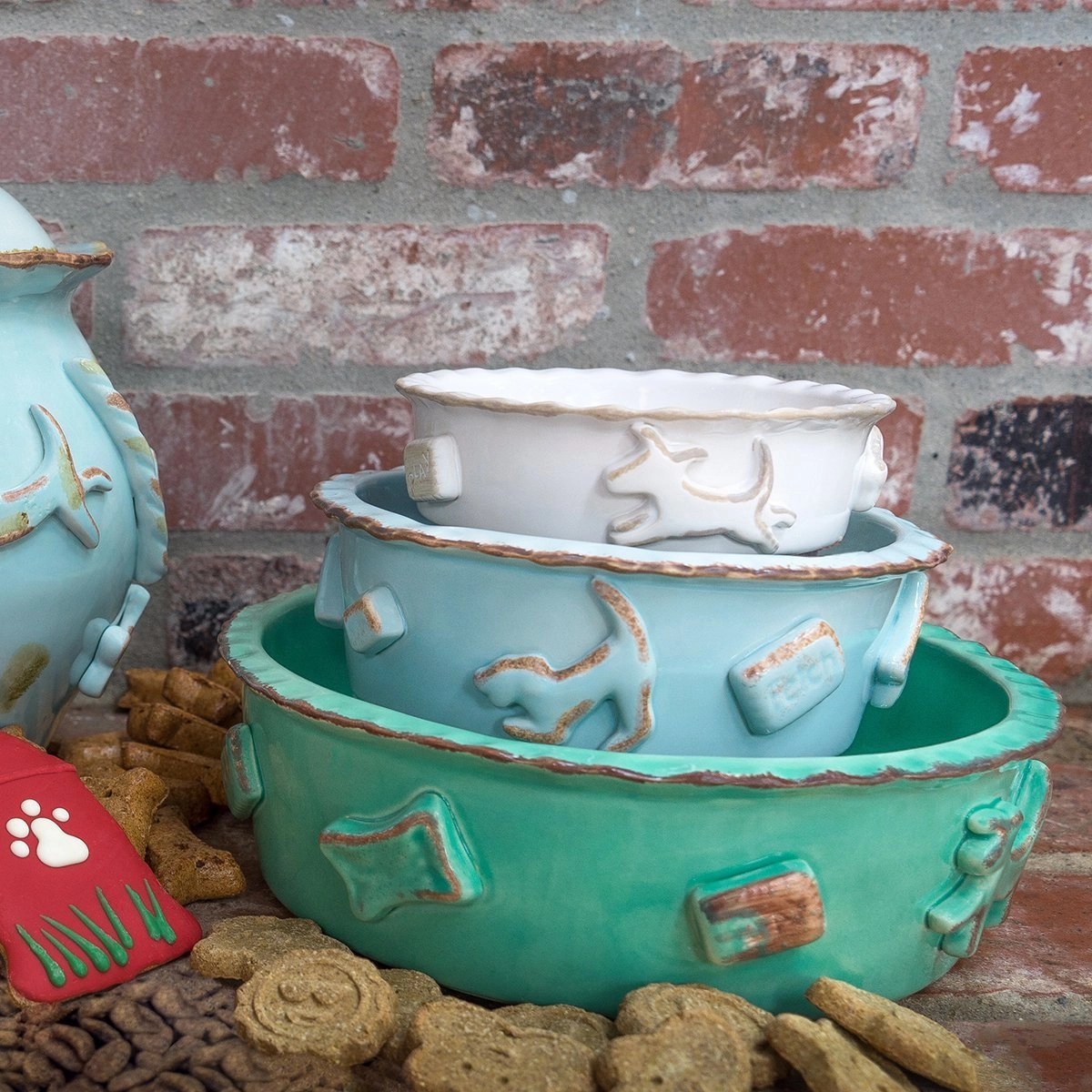 Dog Food/Water Bowl Baby Blue