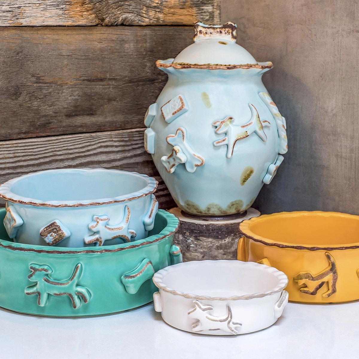 Dog Food/Water Bowl Baby Blue