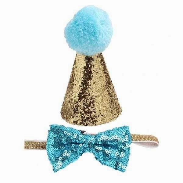 Dog Party Hat & Bow Tie Collar - Custom Age