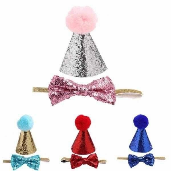 Dog Party Hat & Bow Tie Collar - Custom Age