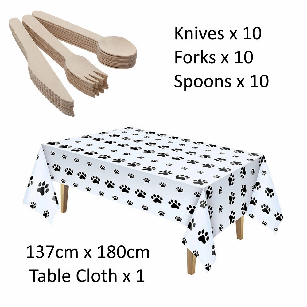 Dog Paws Party Tableware Pack