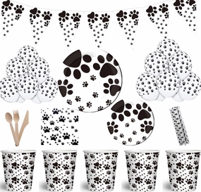 Dog Paws Party Tableware Pack