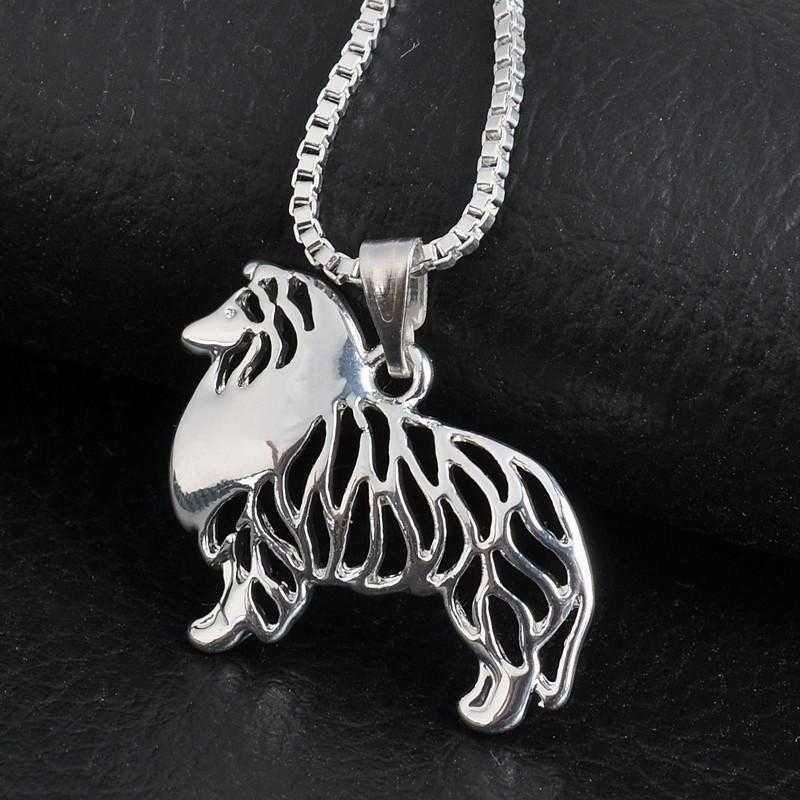 Dog Pendant Necklace - Border Collie