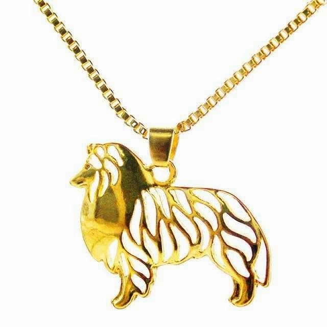 Dog Pendant Necklace - Border Collie