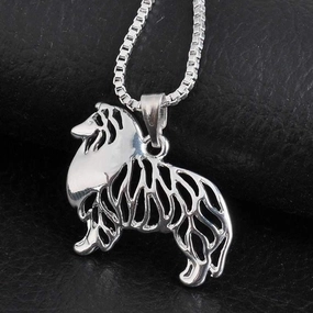 Dog Pendant Necklace - Border Collie