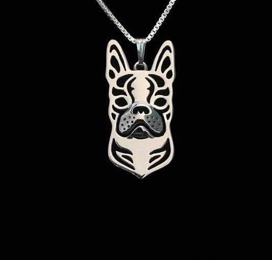 Dog Pendant Necklace - Boston Terrier