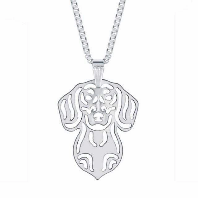 Dog Pendant Necklace - Dachshund