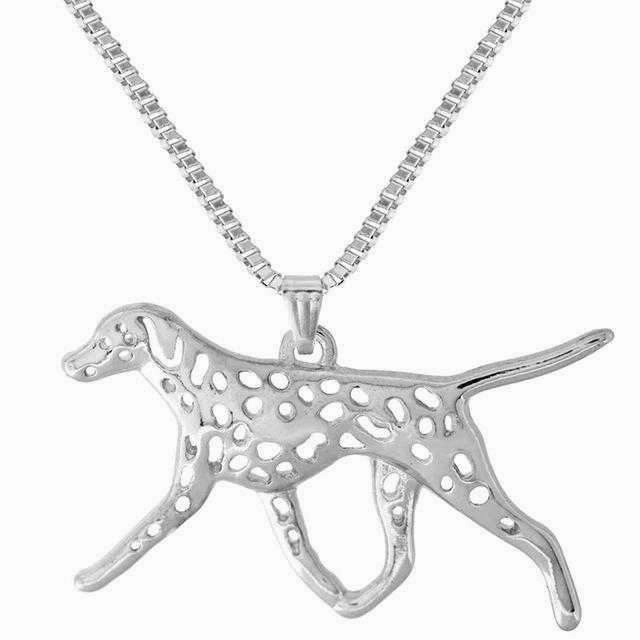 Dog Pendant Necklace - Dalmatian Walking