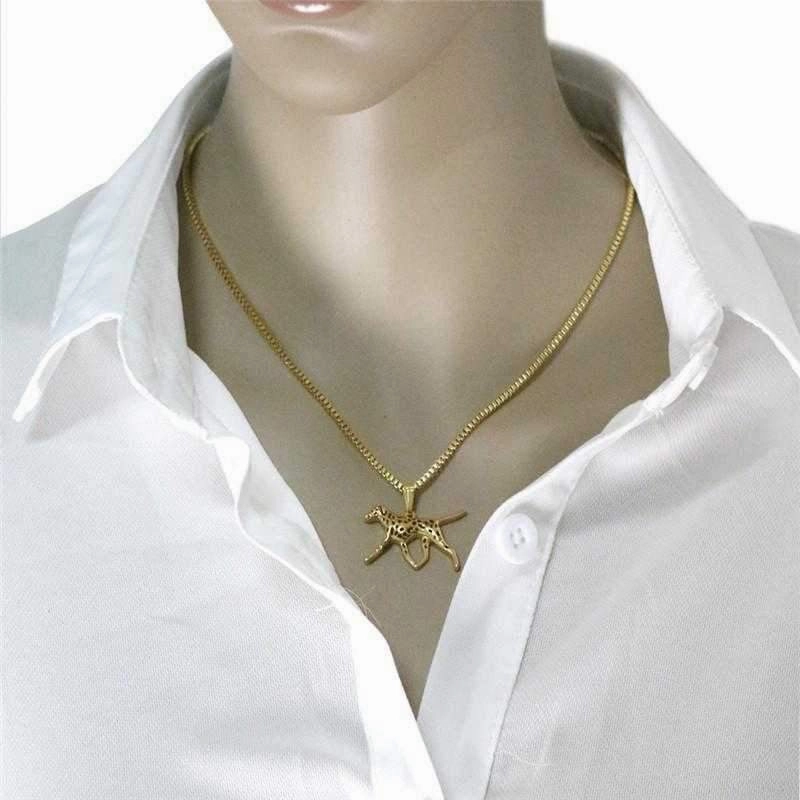 Dog Pendant Necklace - Dalmatian Walking