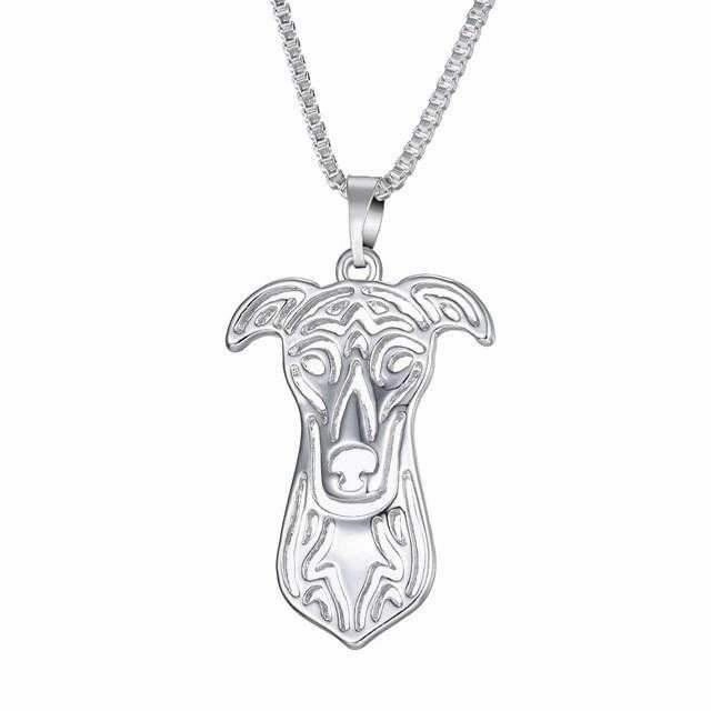 Dog Pendant Necklace - Greyhound