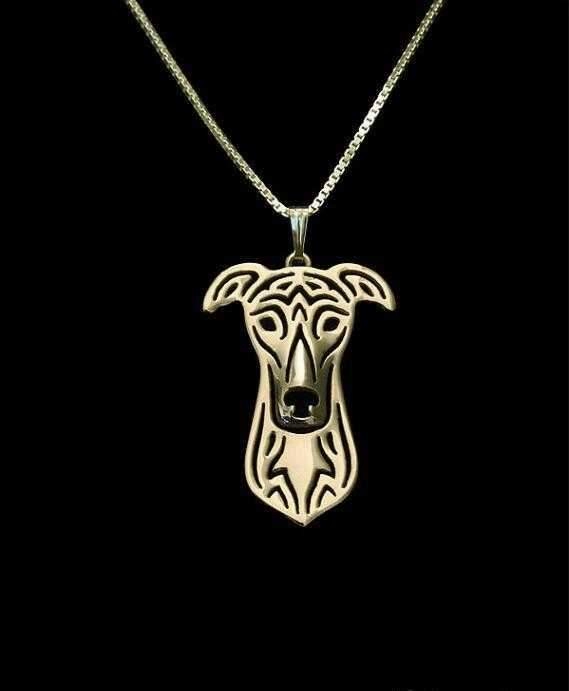 Dog Pendant Necklace - Greyhound