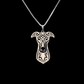 Dog Pendant Necklace - Greyhound