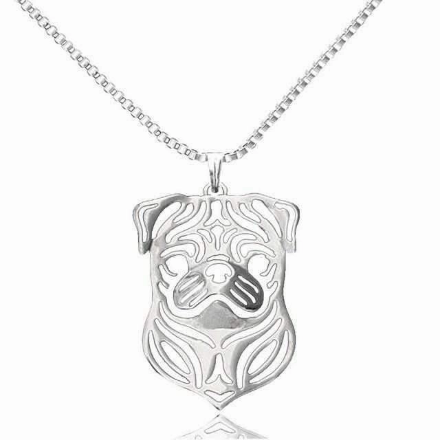 Dog Pendant Necklace - Pug