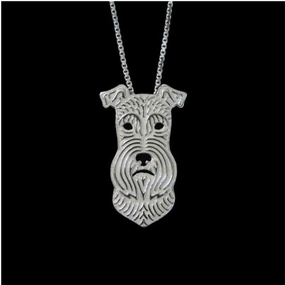 Dog Pendant Necklace - Schnauzer