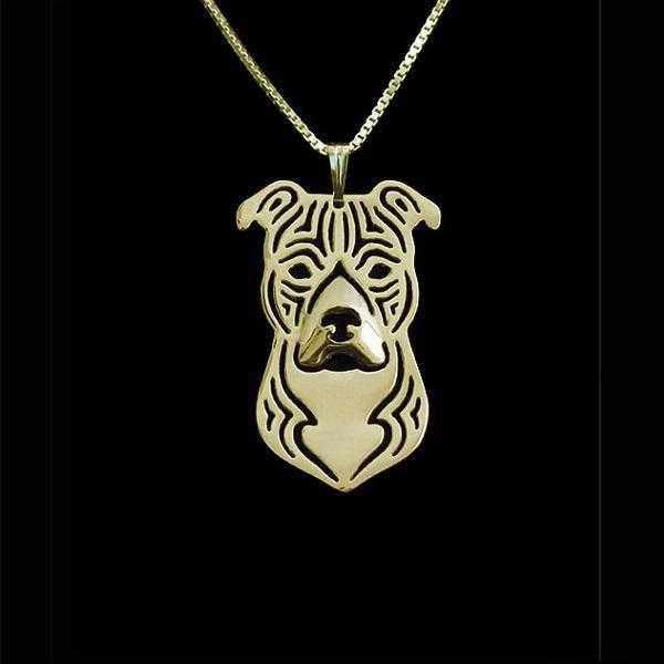 Dog Pendant Necklace - Staffy