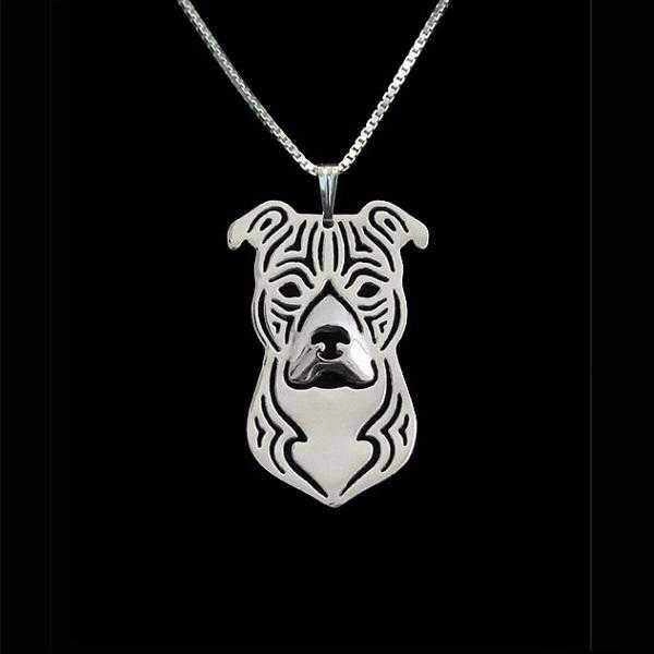 Dog Pendant Necklace - Staffy