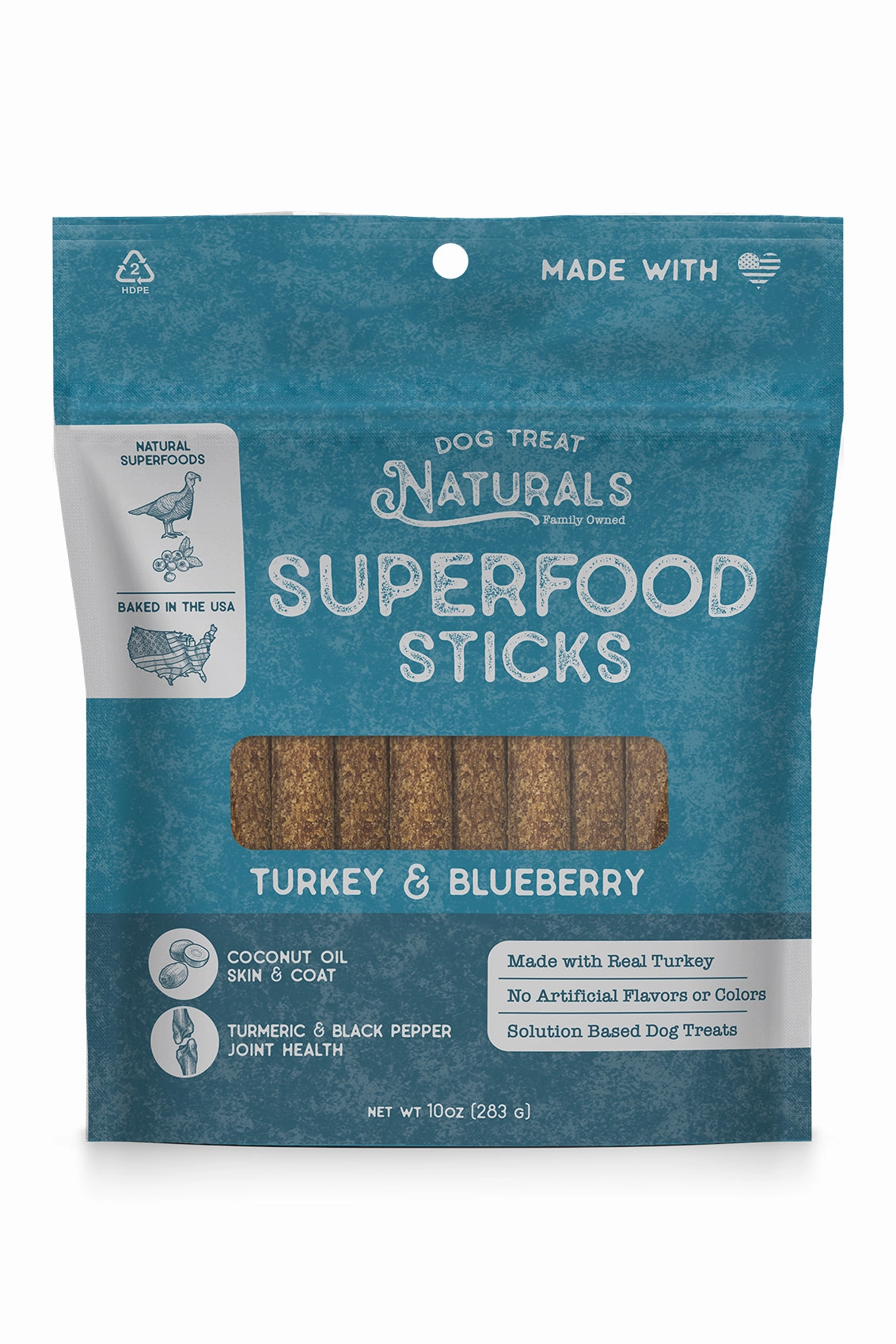 Dog Treat Naturals Turkey and Blueberry Sticks Dog Treats