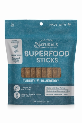 Dog Treat Naturals Turkey and Blueberry Sticks Dog Treats