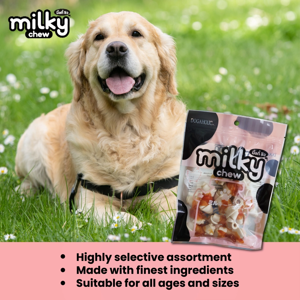 Dogaholic Milky Chew Chicken Bone Style Dog Treats
