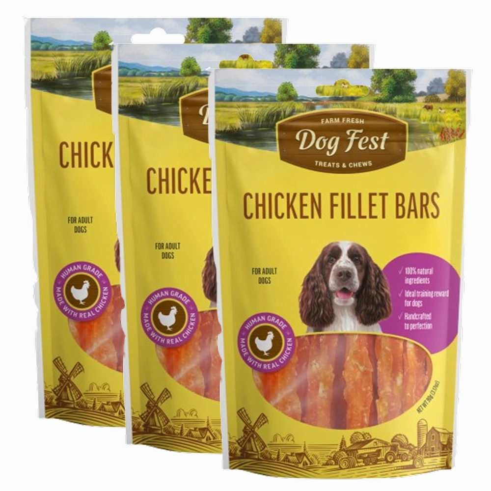 Dogfest Chicken Fillet Bar Dog Treats