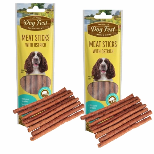 Dogfest Ostrich Meat Sticks Dog Treats
