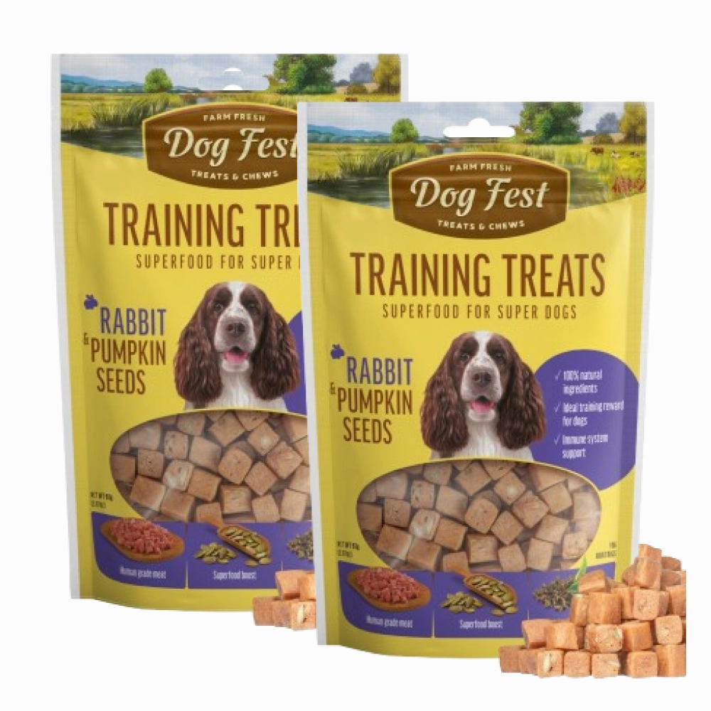 Dogfest Rabbit & Pumpkin Seeds Training Dog Treats