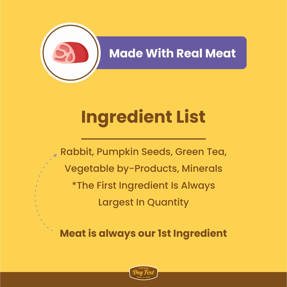 Dogfest Rabbit & Pumpkin Seeds Training Dog Treats