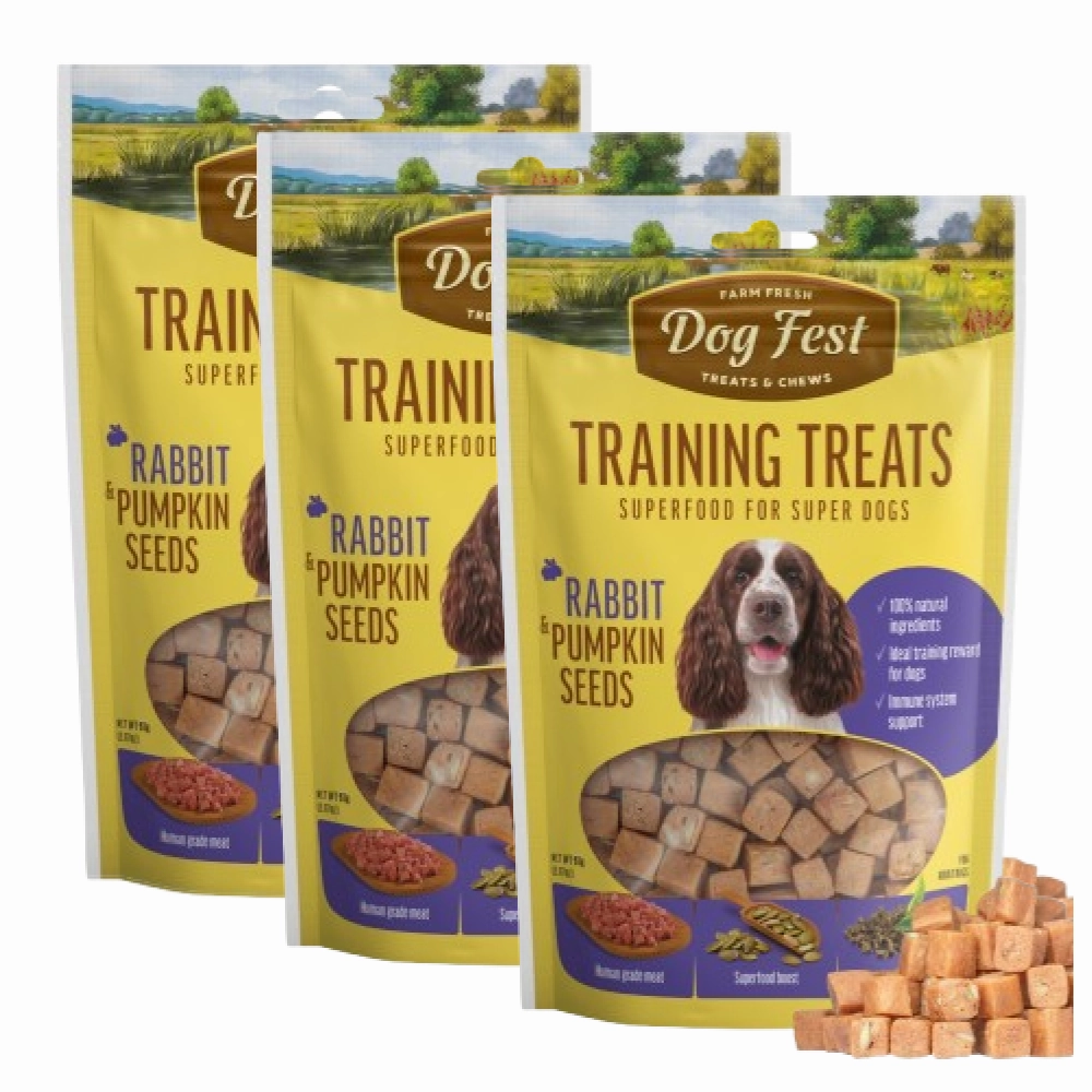 Dogfest Rabbit & Pumpkin Seeds Training Dog Treats
