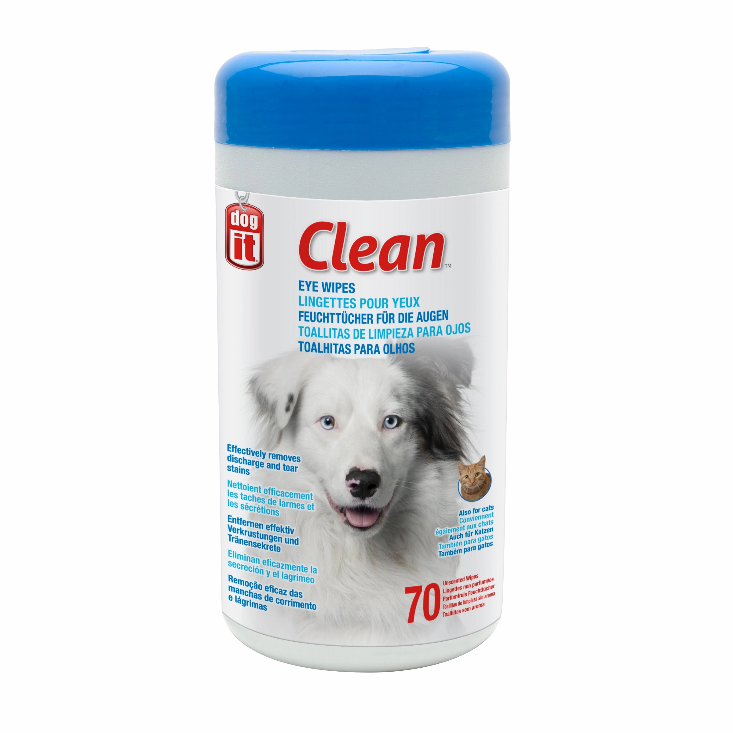 Dogit - Clean Dog Eye Wipes (70pk)