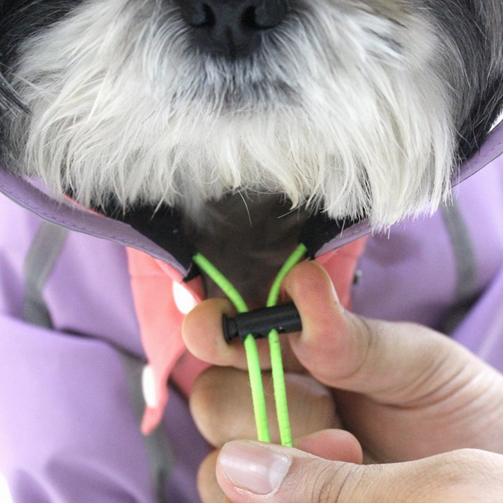 Dogobow Bubble's Dino Raincoat for Dogs and Cats (Pink/Purple)