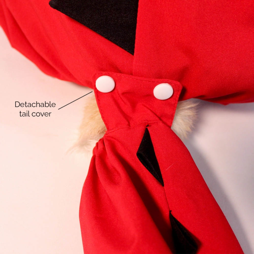 Dogobow Dino Body Suit Raincoat for Dogs and Cats (Red)