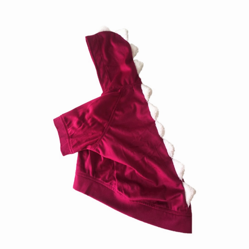Dogobow Dino Hoodie for Dogs and Cats (Red) (Get a Bow Free)