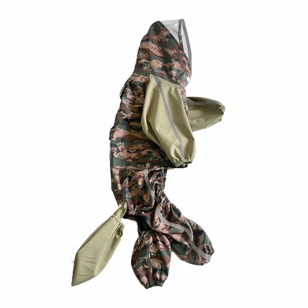 Dogobow Dino Raincoat for Dogs and Cats (Green Camo)