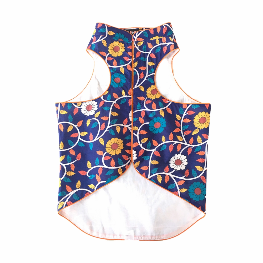 Dogobow Floral Sherwani for Dogs and Cats (Blue)