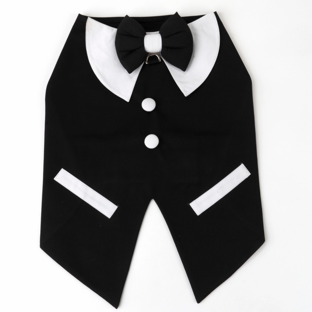 Dogobow Tuxedo Wrap for Dogs (Black / White) (Get a Bow Free)