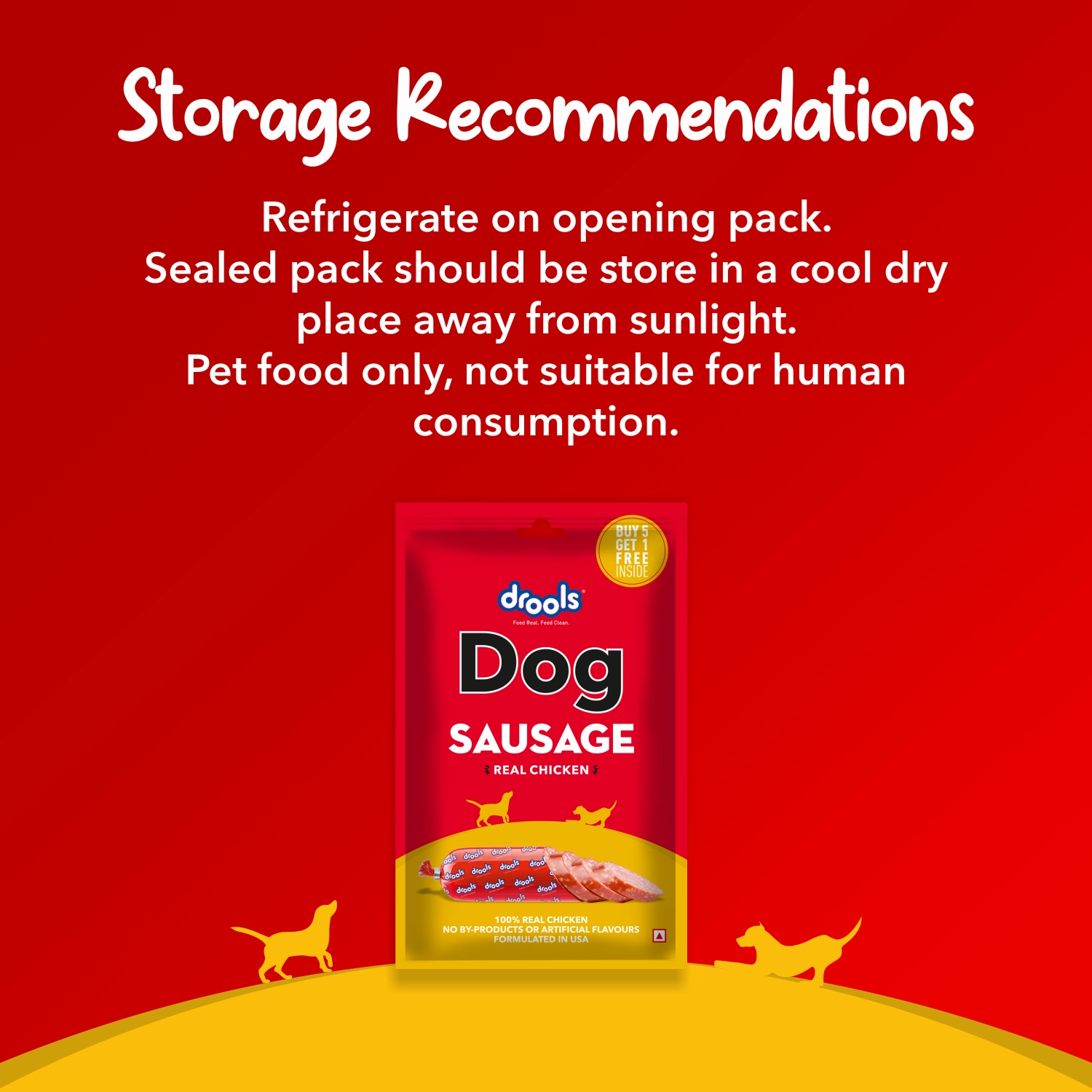 Drools 100% Real Chicken Sausage Treat for Dogs