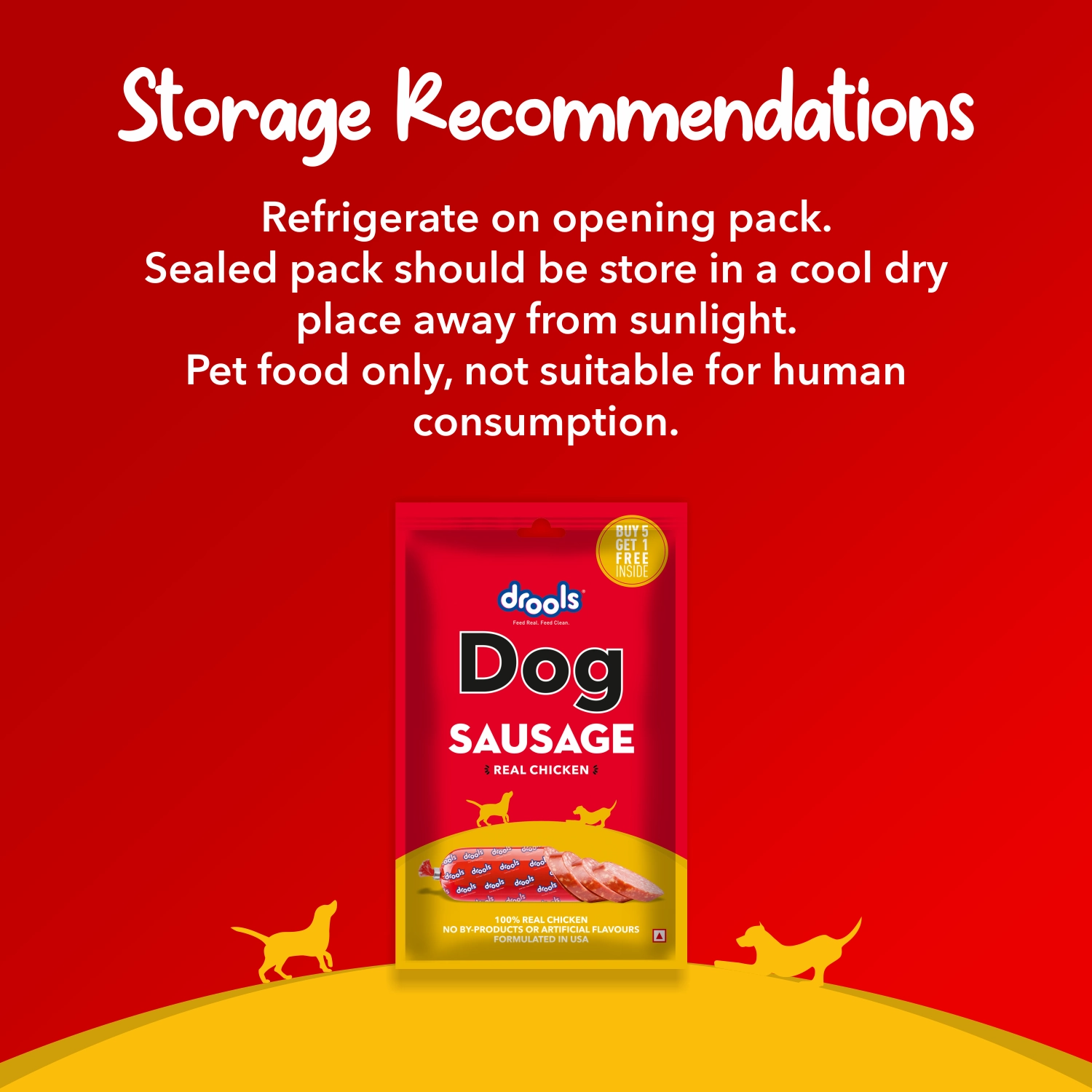 Drools 100% Real Chicken Sausage Treat for Dogs