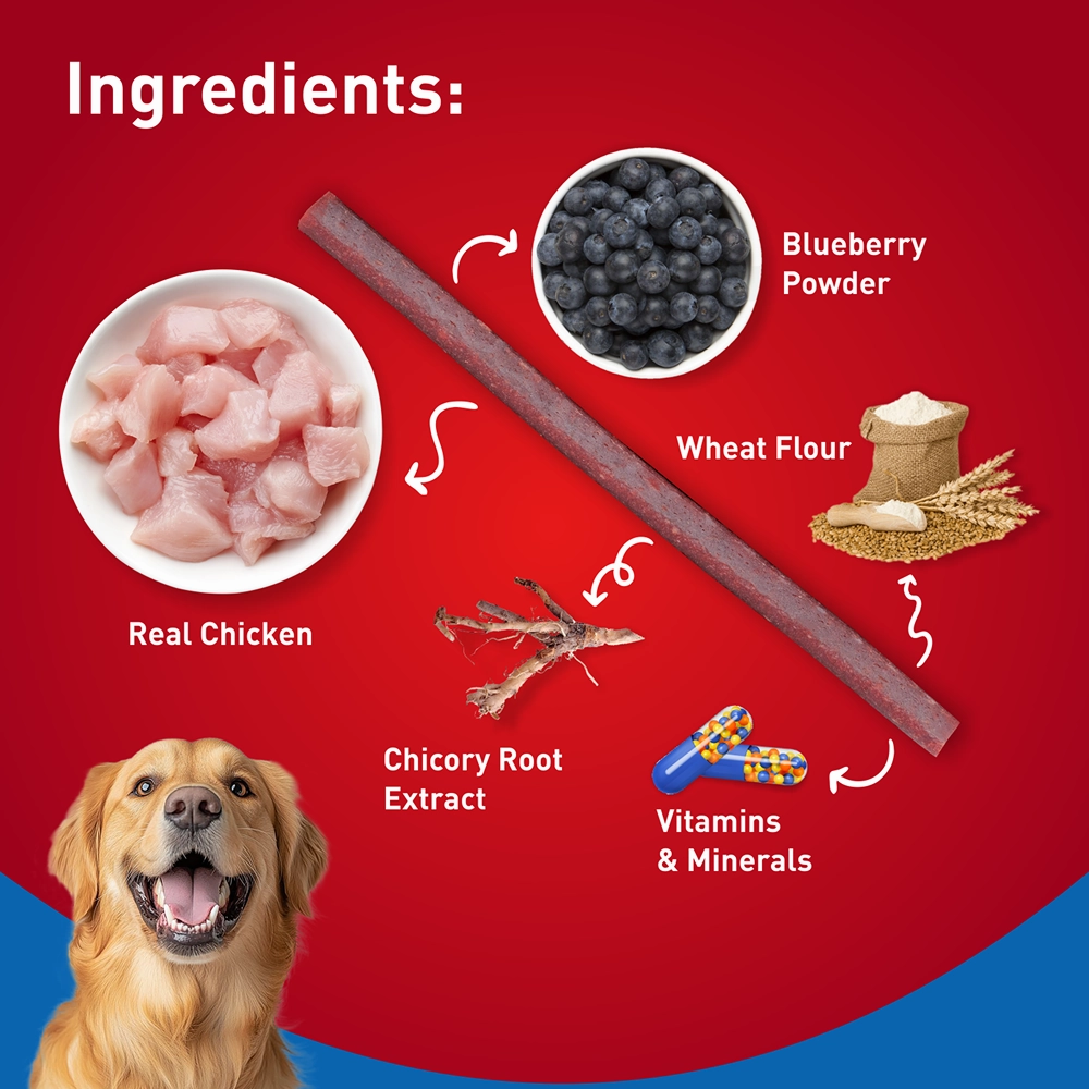 Drools Blueberry Flavour Chicken Sticks Treat for Dogs