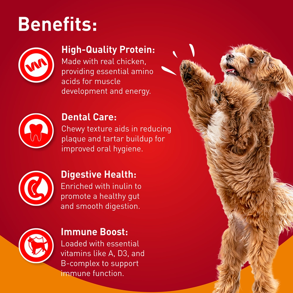 Drools Carrot Flavour Chicken Sticks Treat for Dogs