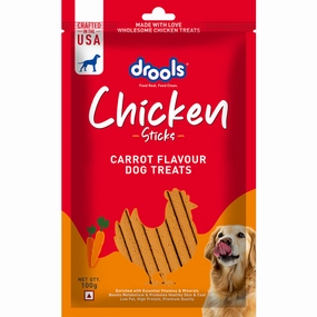 Drools Carrot Flavour Chicken Sticks Treat for Dogs