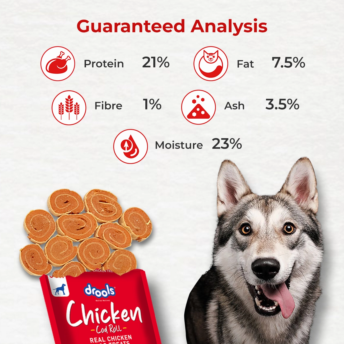 Drools Chicken Cod Roll Dog Treats