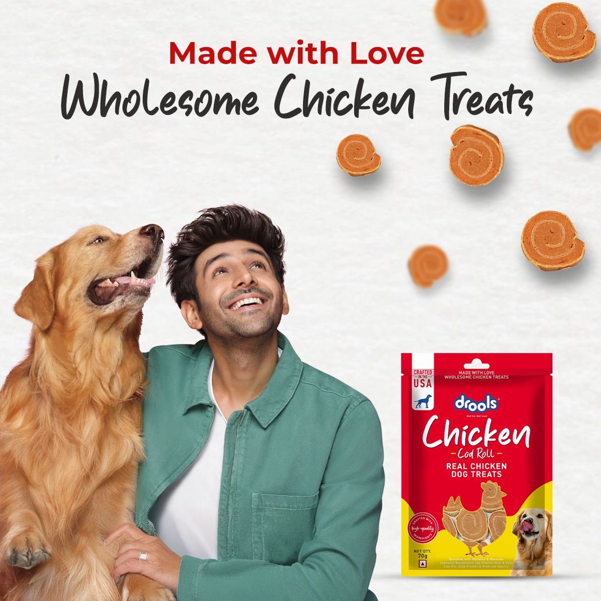 Drools Chicken Cod Roll Dog Treats